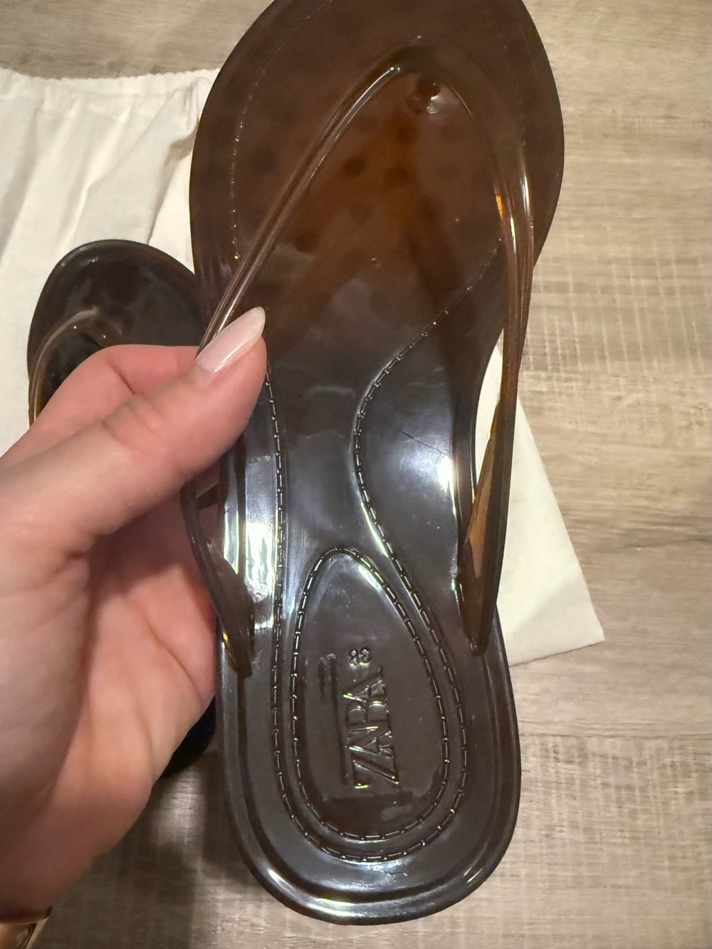 Zara flat jelly thong sandals - Picture 3 of 3